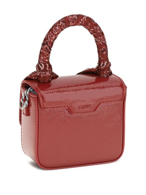 AMIRI nano MA scarf-detail mini bag - Red