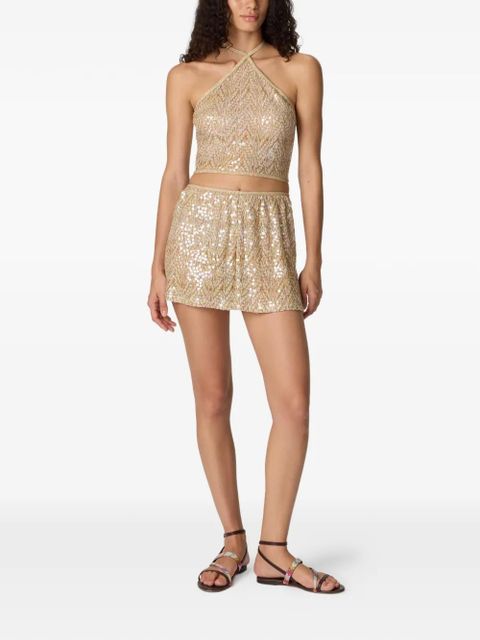 Missoni sequin-embellished mini skirt - Neutrals