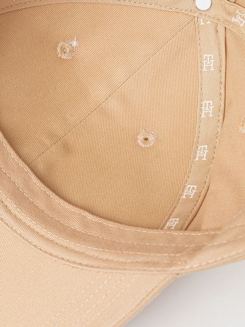 Tommy Hilfiger czapka z daszkiem bawełniana kolor beżowy z aplikacją AW0AW17631 - zdjęcie produktu nr 2