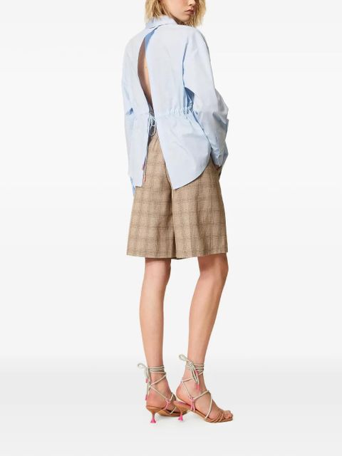 TWINSET x Myfo checked tailored shorts - Neutrals