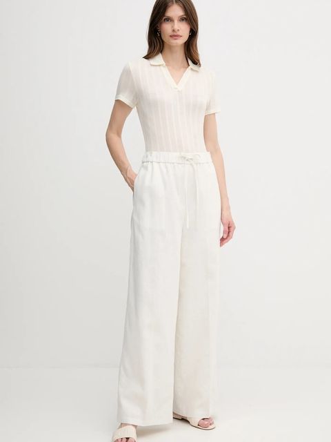 Calvin Klein spodnie lniane - zdjęcie produktu nr 1