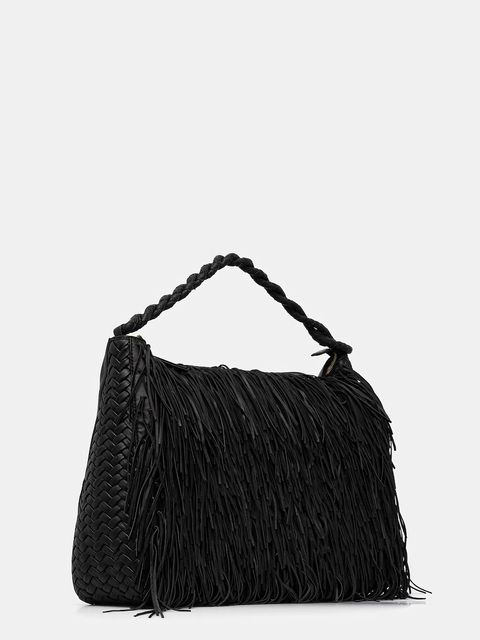 Twinset torebka skórzana kolor czarny 252TS8EAA - zdjęcie produktu nr 2