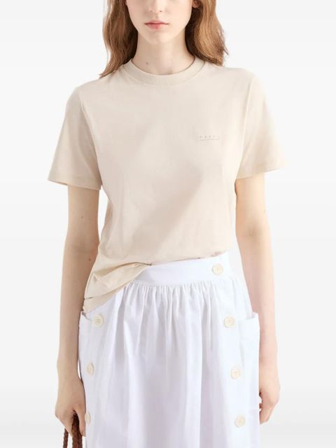 Prada logo-print T-shirt - Neutrals