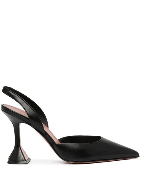 Amina Muaddi Holli 95mm slingback pumps - Black - zdjęcie produktu nr 1