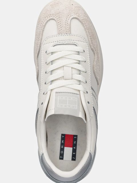 Tommy Jeans sneakersy THE GREENWICH FLATFORM damskie kolor beżowy EN0EN02807