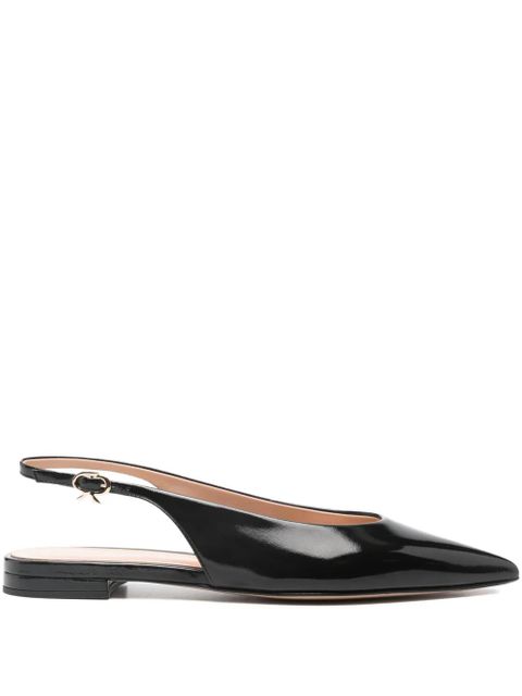 Gianvito Rossi slingback pointed flat pumps - Black - zdjęcie produktu nr 1