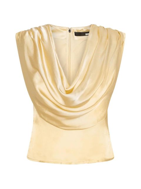 ROTATE BIRGER CHRISTENSEN waterfall chiffon blouse - Yellow - zdjęcie produktu nr 1