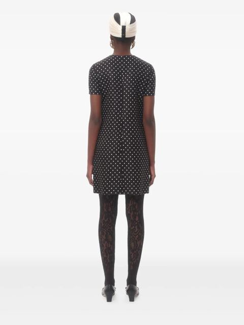 Valentino Garavani Plusdepois-print Supergran mini dress - Black