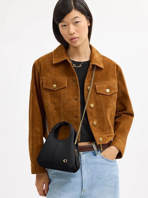 Coach torebka skórzana Lana 19 kolor czarny CCY32