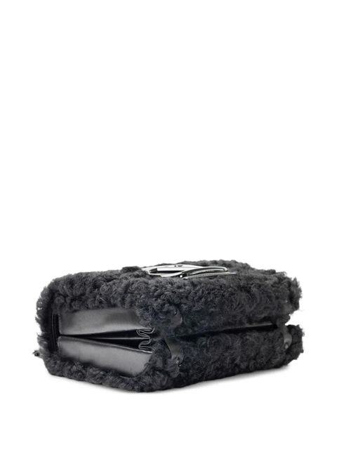 Valentino Garavani Vlogo signature textured shoulder bag - Black