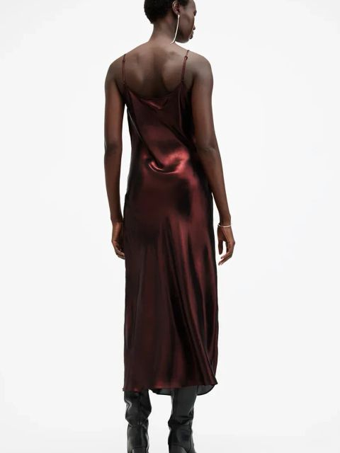 AllSaints sukienka HADLEY kolor czerwony midi prosta W255DB