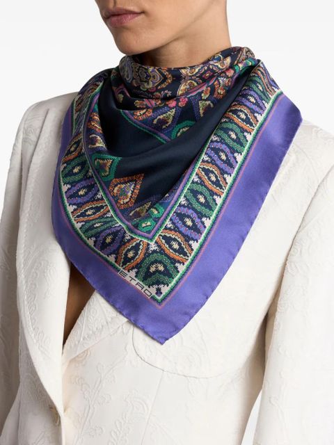 ETRO silk scarf - Black - zdjęcie produktu nr 2