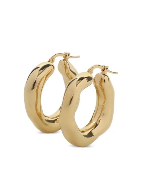 Jil Sander brass hoop earrings - Gold - zdjęcie produktu nr 2