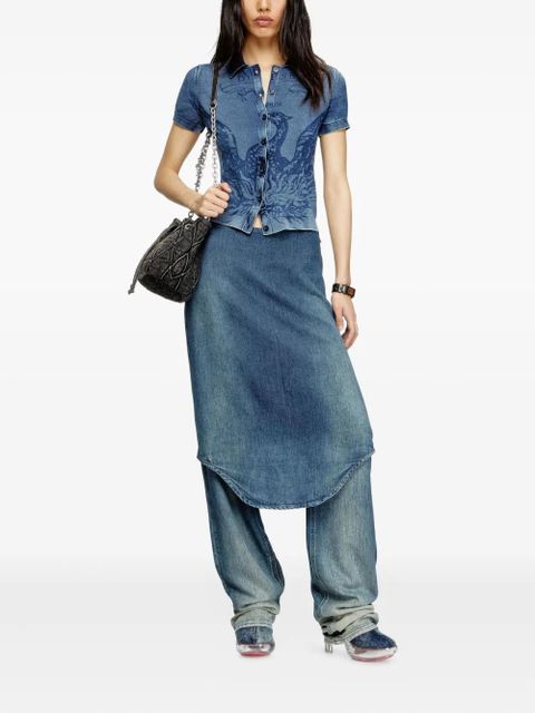 Diesel M-Fenny denim short-sleeve shirt - Blue - zdjęcie produktu nr 2