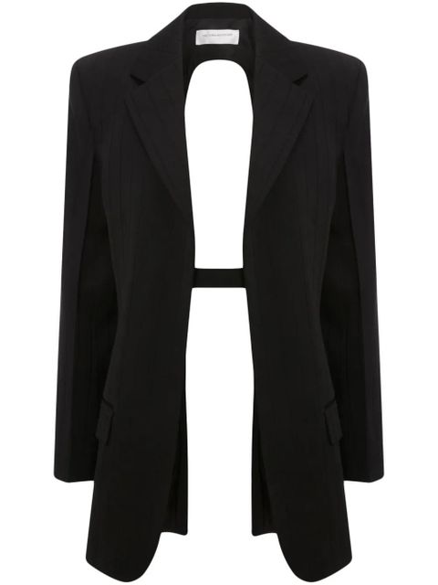 Victoria Beckham open-back single-breasted blazer - Black - zdjęcie produktu nr 1
