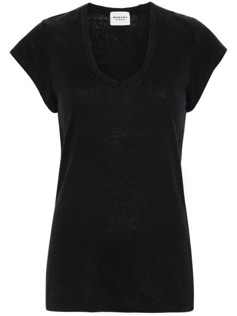 MARANT ÉTOILE Zankou linen T-shirt - Black - zdjęcie produktu nr 1
