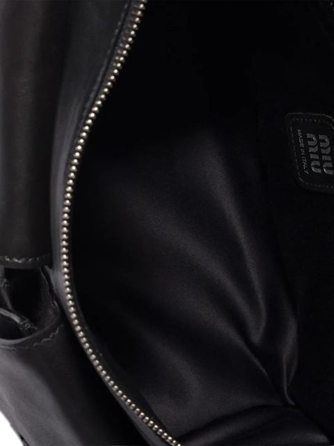 Miu Miu flap-pockets leather shoulder bag - Black