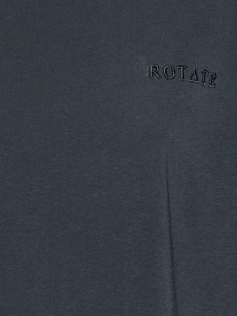 ROTATE BIRGER CHRISTENSEN embroidered-logo organic cotton T-shirt - Grey