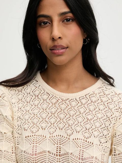 Answear.LAB bluzka i szorty bawełniane damski kolor beżowy