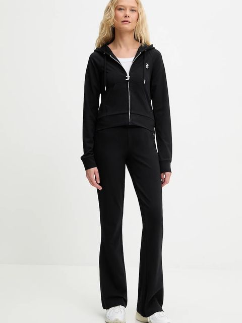 Juicy Couture spodnie dresowe JERSEY APOLLO PANT damskie kolor czarny z aplikacją JCWBJ125311 - zdjęcie produktu nr 2