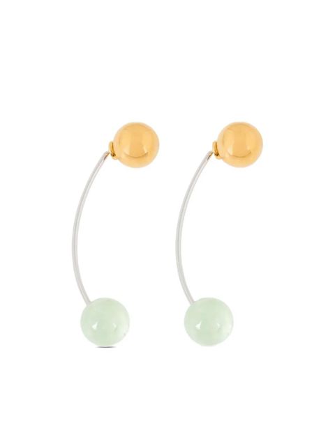 DRIES VAN NOTEN chain stud earrings - Silver