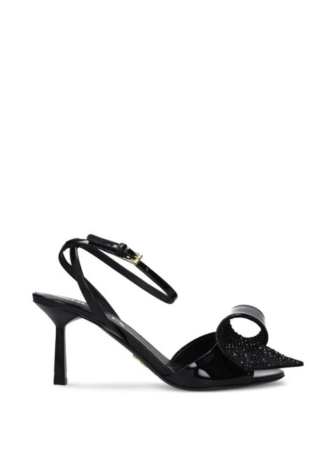 Prada crystal-embellished bow sandals - Black - zdjęcie produktu nr 1