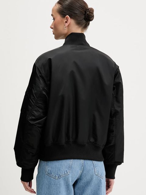 Tommy Jeans kurtka bomber kolor czarny przejściowa oversize DW0DW22046