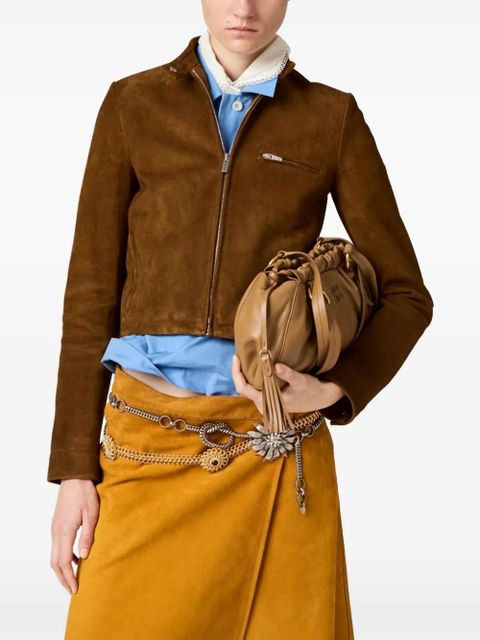 Miu Miu suede jacket - F0393 GREEN