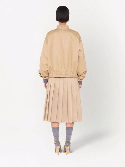 Miu Miu oversized cotton blouson jacket - Neutrals