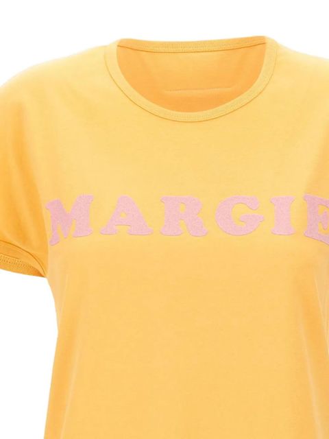 MM6 Maison Margiela logo-print T-shirt - Yellow