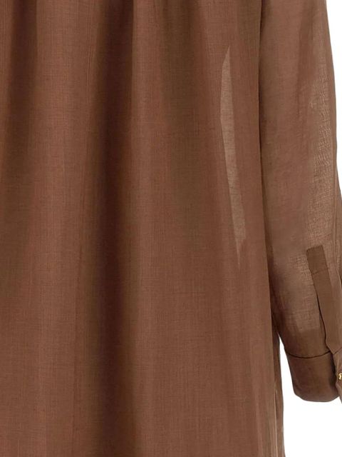 Max Mara sangallo lace ramie dress - Brown