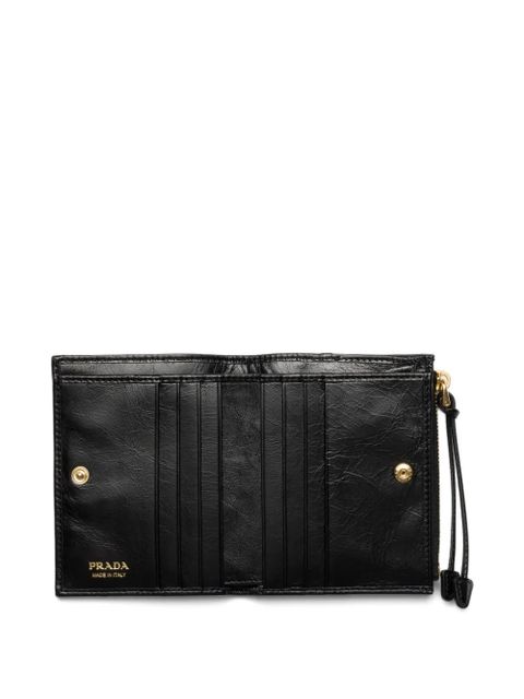 Prada textured leather zip wallet - Black