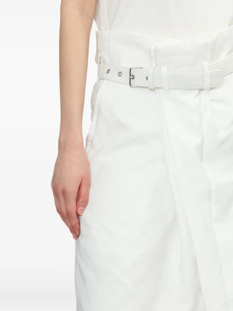 Comme Des Garçons belted wrap shorts - White