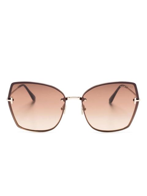 TOM FORD Eyewear oversize-frame sunglasses - Brown - zdjęcie produktu nr 1