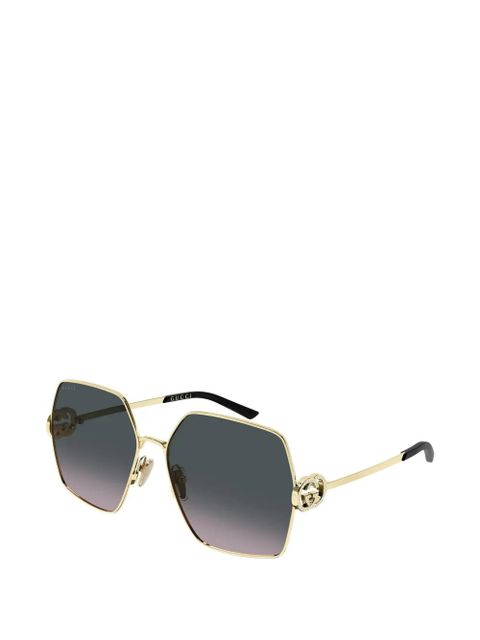 Gucci Eyewear oval-frame sunglasses - Gold - zdjęcie produktu nr 2