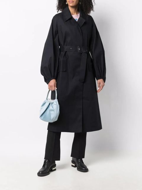 Cecilie Bahnsen Helen belted puff-sleeve trench coat - Black