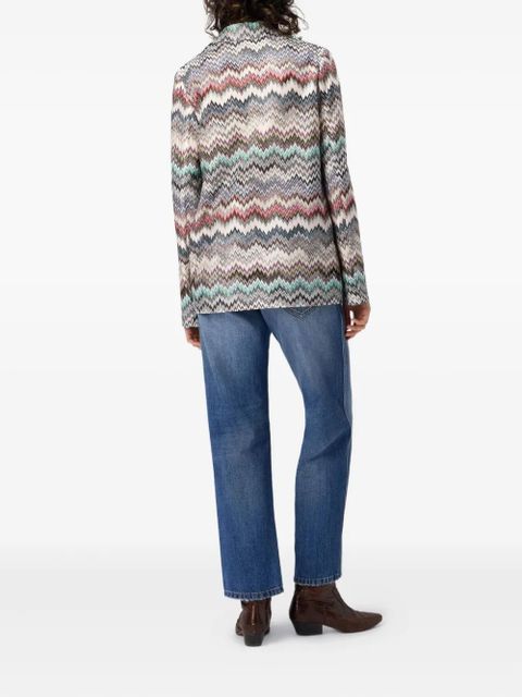 Missoni chevron-pattern blazer - White