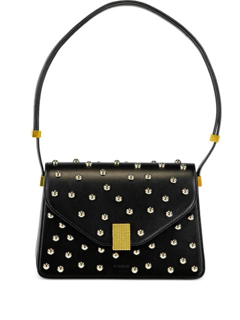 Lanvin small Concreto stud-embellished flap shoulder bag - Black - zdjęcie produktu nr 1
