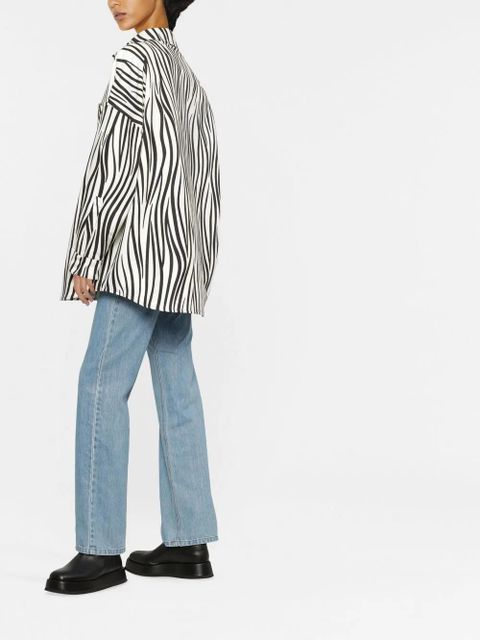 Valentino Garavani zebra-print coat - Black