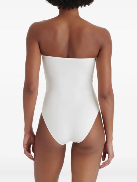 ERES Cassiopée ruched bandeau swimsuit - White