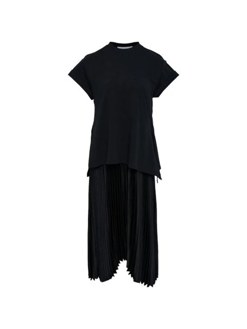 3.1 Phillip Lim pleated layered T-shirt dress - Black - zdjęcie produktu nr 1