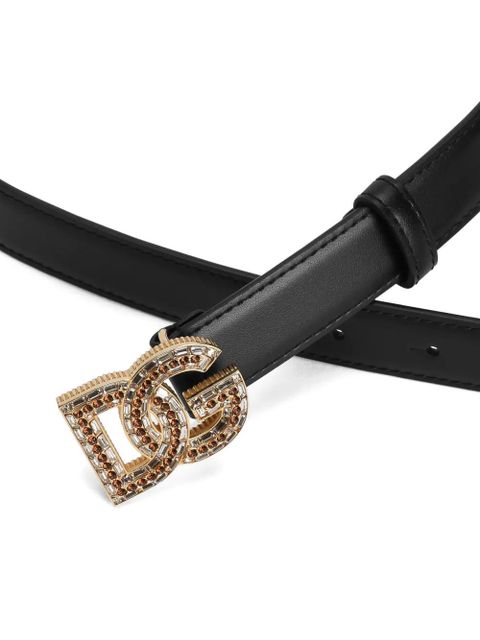 Dolce & Gabbana logo-buckle belt - Black