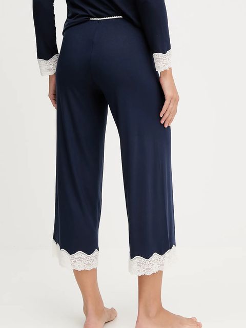 United Colors of Benetton spodnie piżamowe damska kolor granatowy 3Z123F370