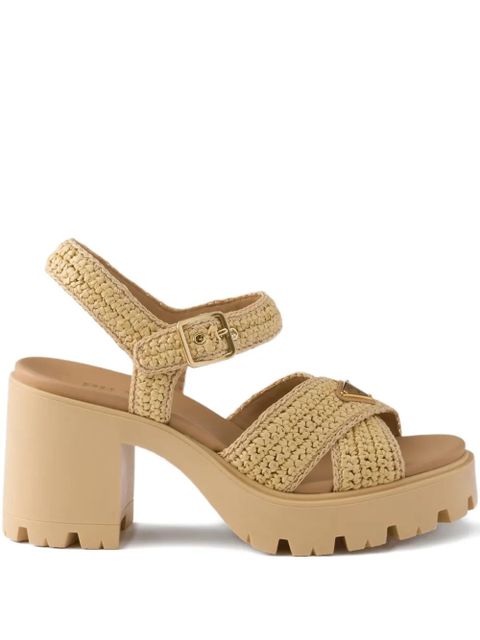 Prada crochet sandals - Neutrals - zdjęcie produktu nr 1