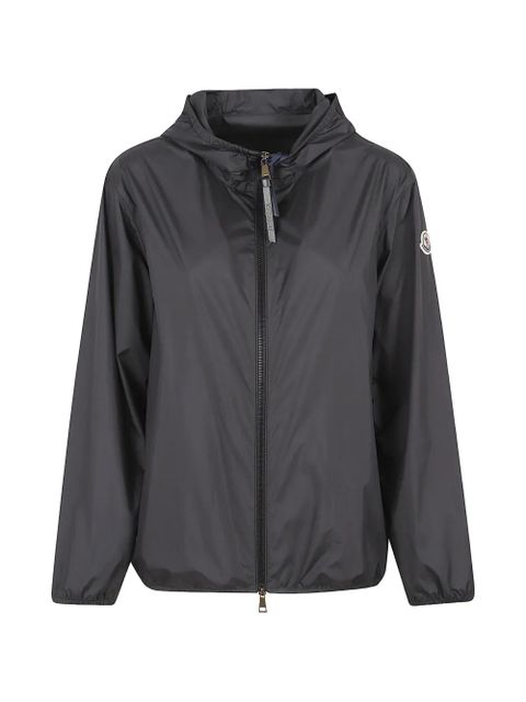 Moncler logo-patch hooded jacket - Grey - zdjęcie produktu nr 1