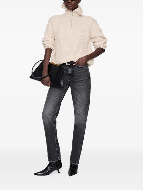 ANINE BING zip sammy knitwear - Neutrals