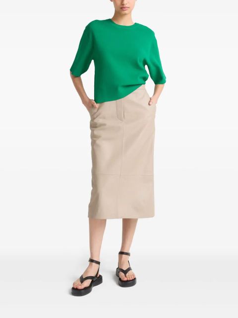 Yves Salomon leather pencil skirt - Neutrals - zdjęcie produktu nr 2