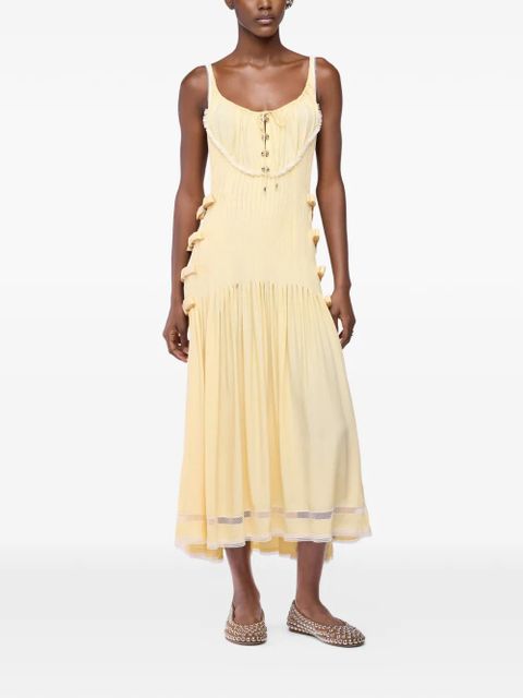 Rabanne lace-trim midi dress - Yellow - zdjęcie produktu nr 1