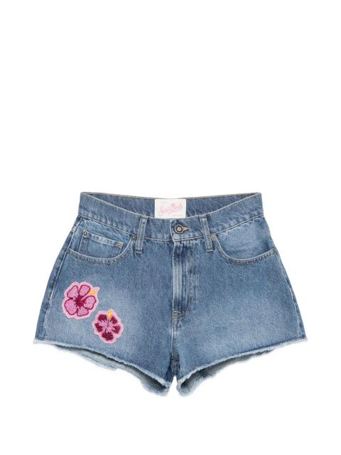 MC2 Saint Barth Musa hibiscus-patch shorts - Blue - zdjęcie produktu nr 1