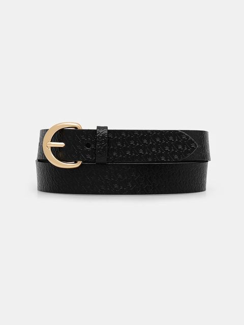 Calvin Klein pasek skórzany damski kolor czarny LV04K7019G